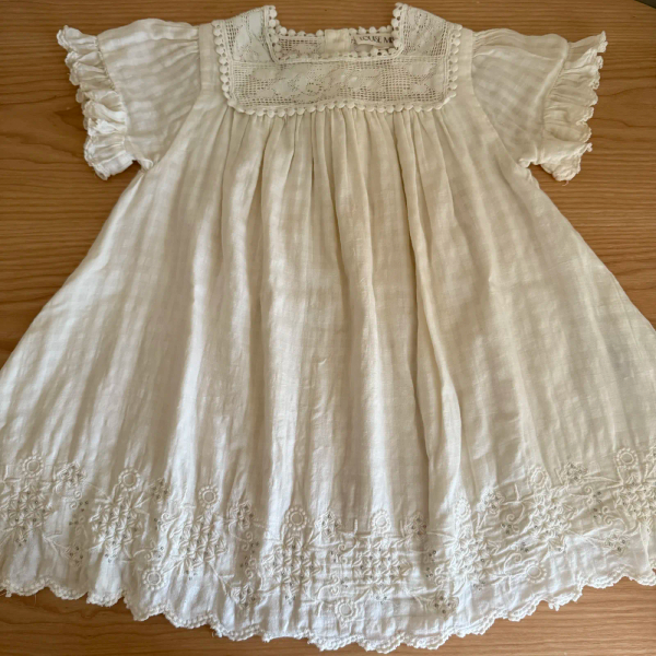 Square-neck embroidered wedding dress image 1 of 0