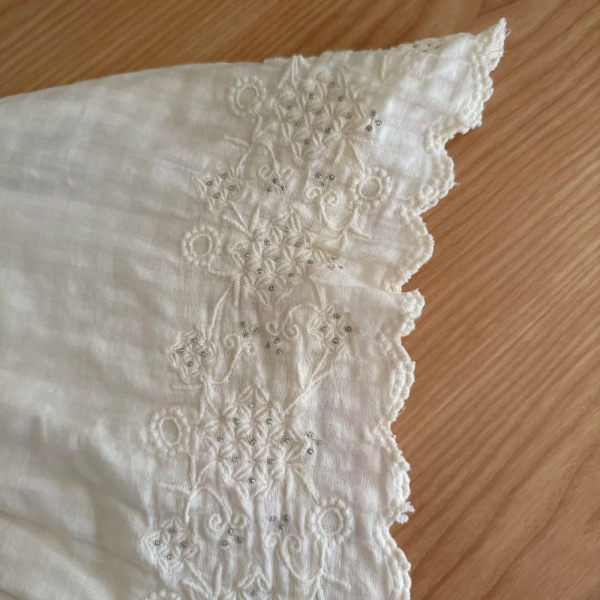 Square-neck embroidered wedding dress image 1 of 0