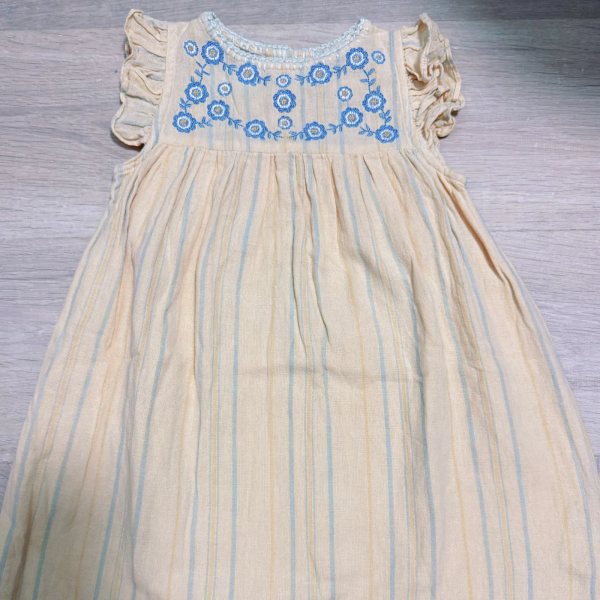 清新藍色小花刺繡洋裝 image 1 of 0