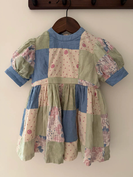 拼布洋裝 1-2y image 1 of 0