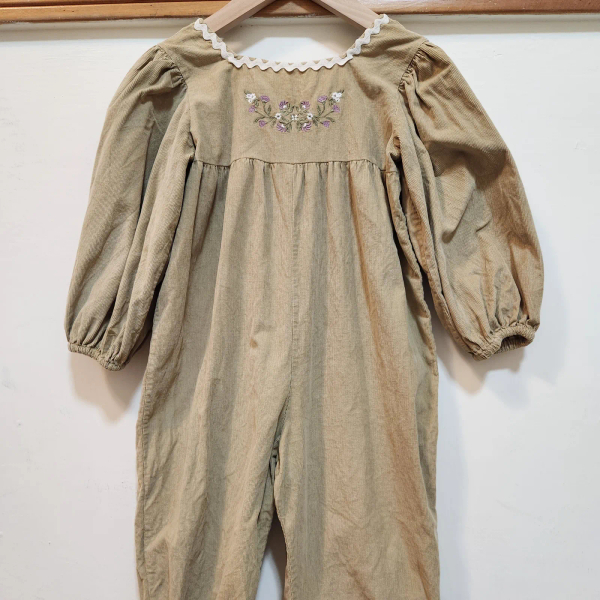 刺繡後綁帶連身裝 image 1 of 0