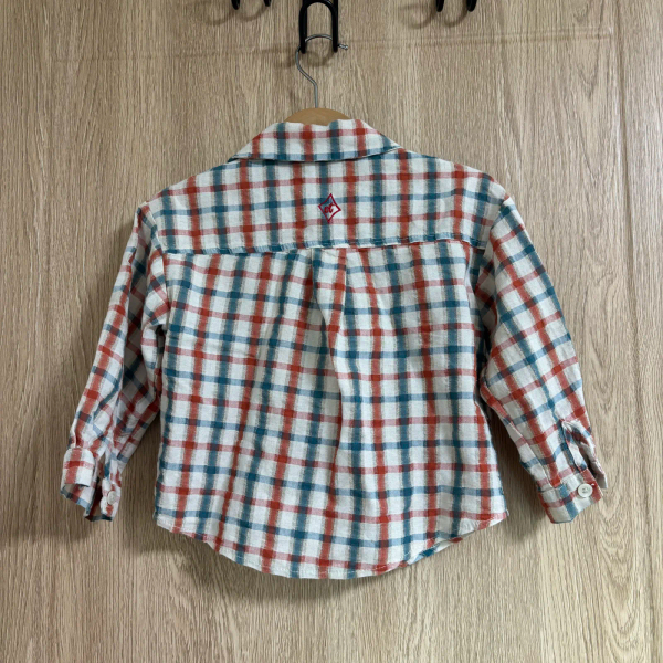 夏季紅色格子薄襯衫 image 1 of 0