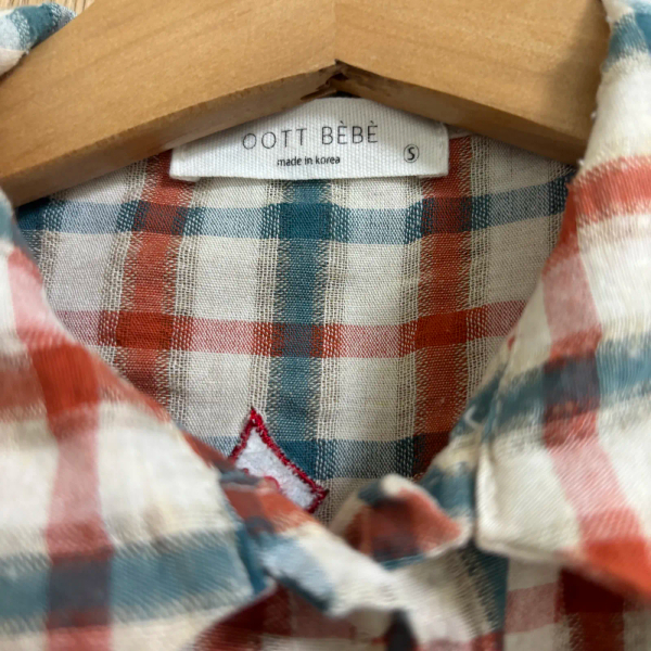 夏季紅色格子薄襯衫 image 1 of 0