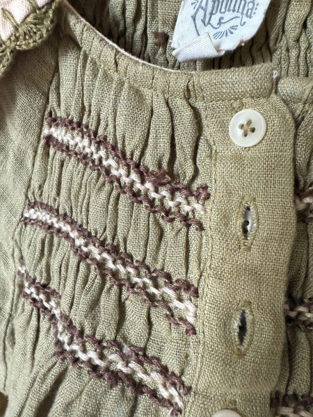 綠色刺繡短上衣 image 1 of 0