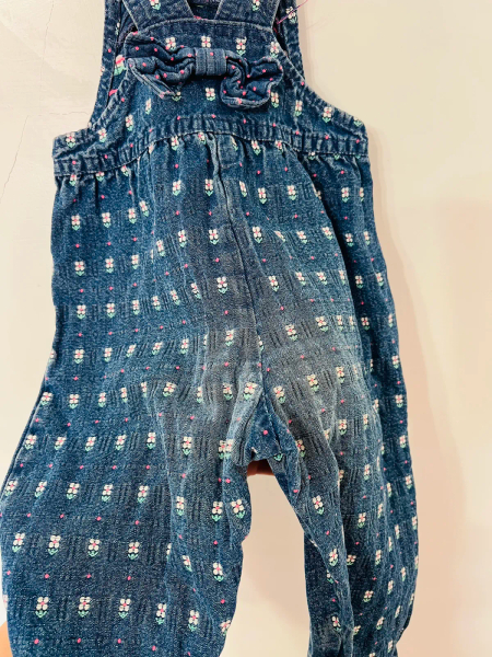 OshKosh古董刺繡小花兔耳吊帶褲 image 1 of 0