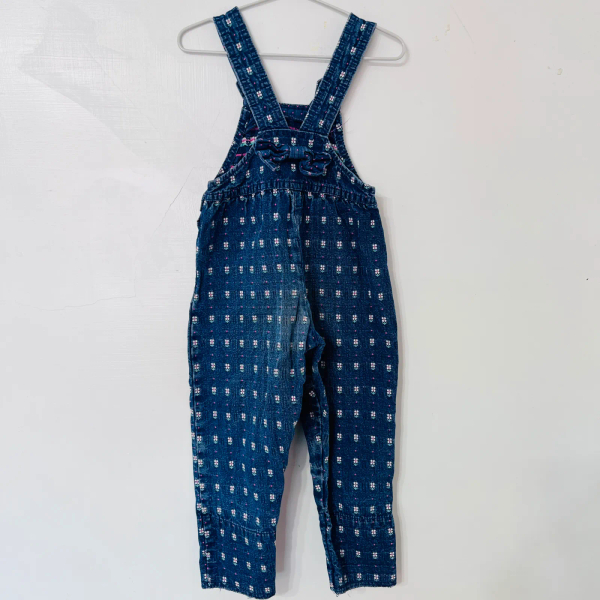 OshKosh古董刺繡小花兔耳吊帶褲 image 1 of 0