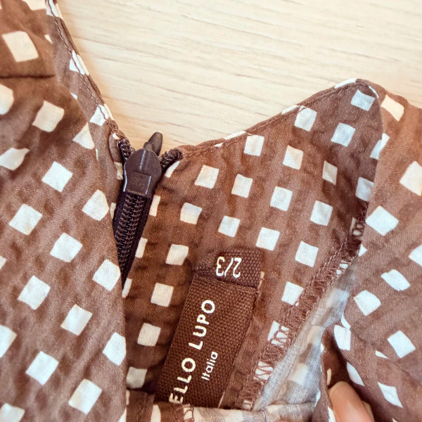 咖啡格紋Romper  image 1 of 0