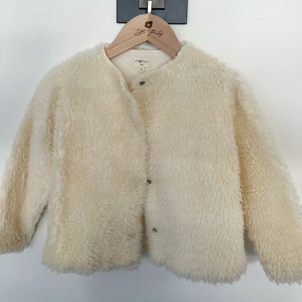 法式圓領羊毛開衫外套 image 1 of 0