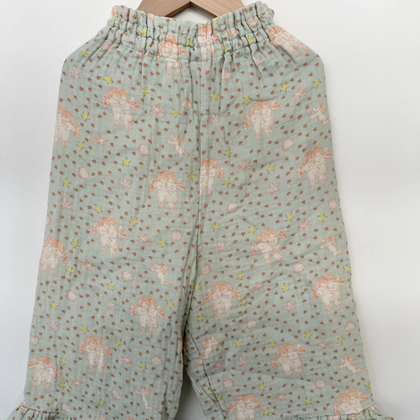 柔軟棉紗荷葉寬褲 image 1 of 0