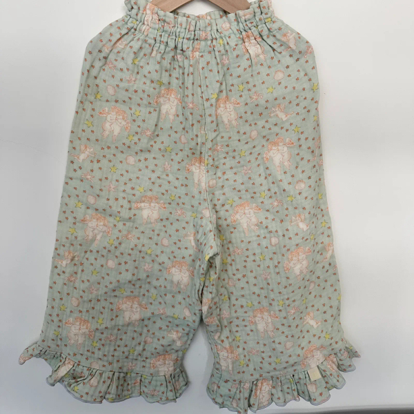 柔軟棉紗荷葉寬褲 image 1 of 0