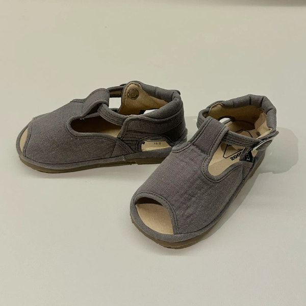 手工T字魚口亞麻涼鞋 image 1 of 0