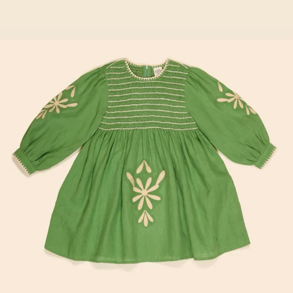 NOEMIE DRESS - RETRO GREEN image 1 of 0