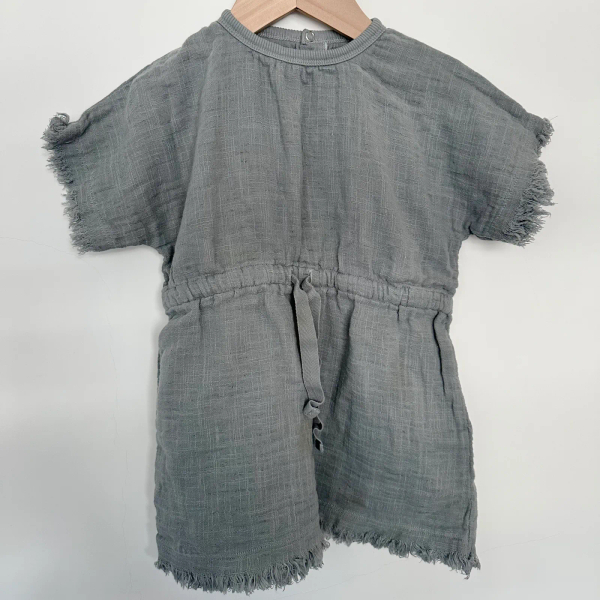 灰藍連身抽繩褲 image 1 of 0