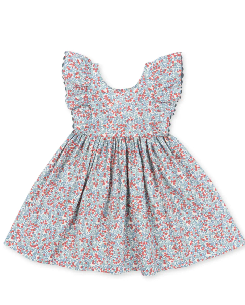 Verbena Dress 挖背碎花洋裝（Bibi Blue) image 1 of 0