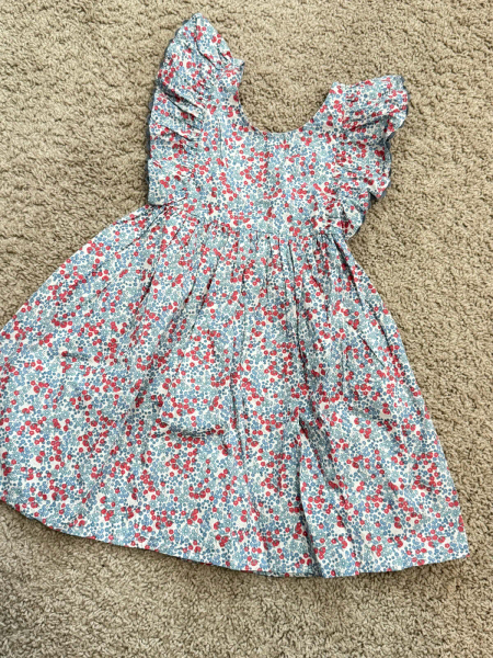 Verbena Dress 挖背碎花洋裝（Bibi Blue) image 1 of 0