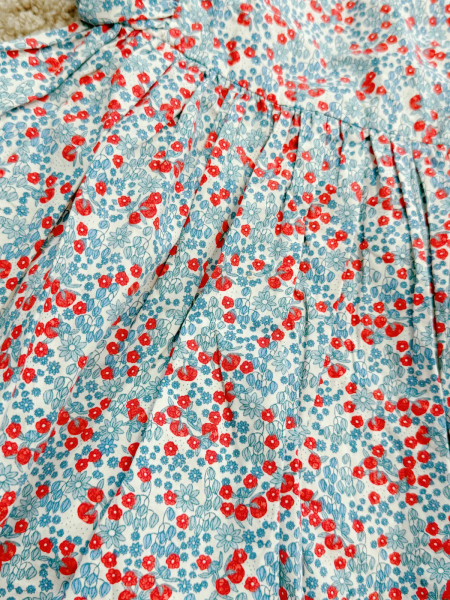 Verbena Dress 挖背碎花洋裝（Bibi Blue) image 1 of 0