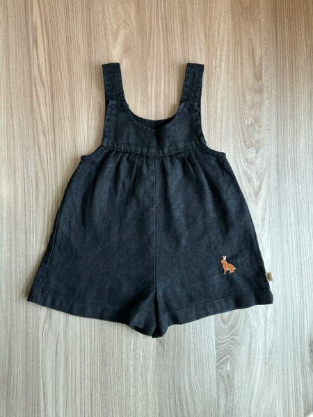 Linen puff suit pippa-墨色 image 1 of 0