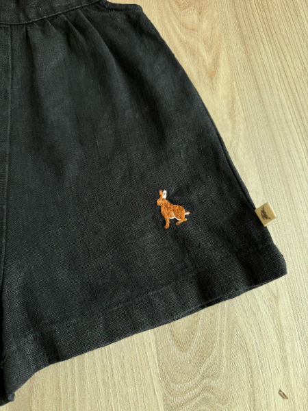 Linen puff suit pippa-墨色 image 1 of 0