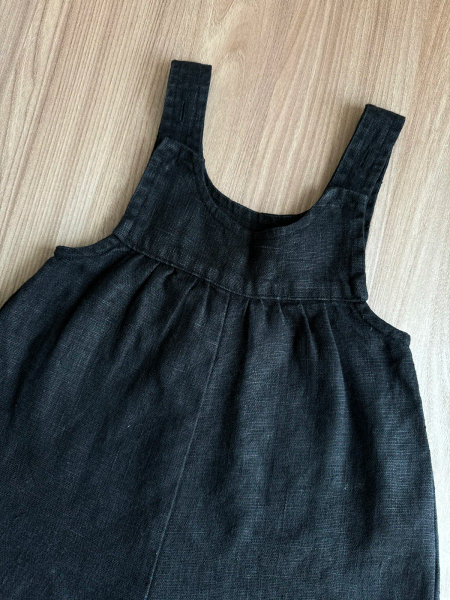 Linen puff suit pippa-墨色 image 1 of 0