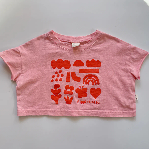 粉桃短版上衣 image 1 of 0