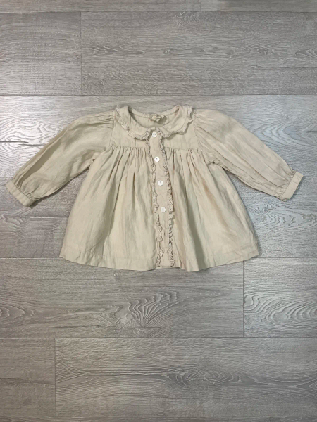 蕾絲純麻色襯衫 image 1 of 0