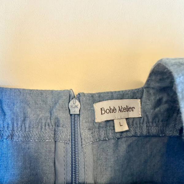 法式單寧刺繡荷葉套裝 image 1 of 0