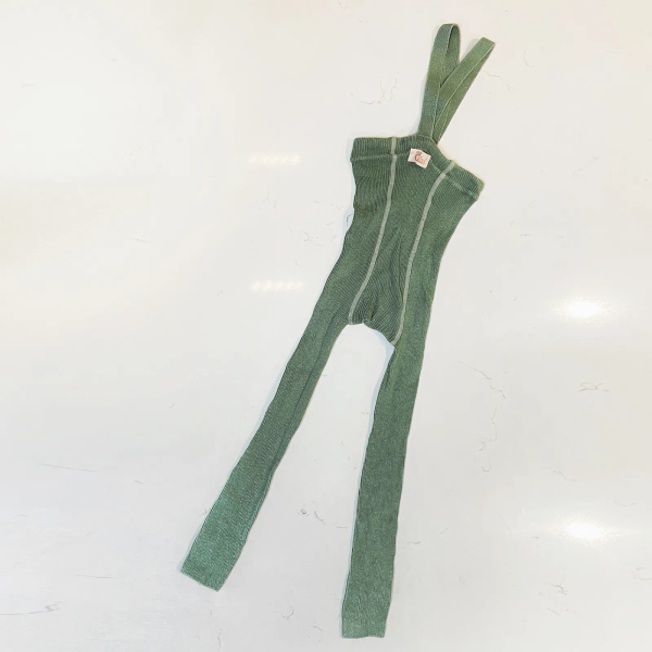 Silly Silas - 復古羅紋吊帶褲 - Matcha Oat Latte 抹茶燕麥拿鐵 1-2y image 1 of 0