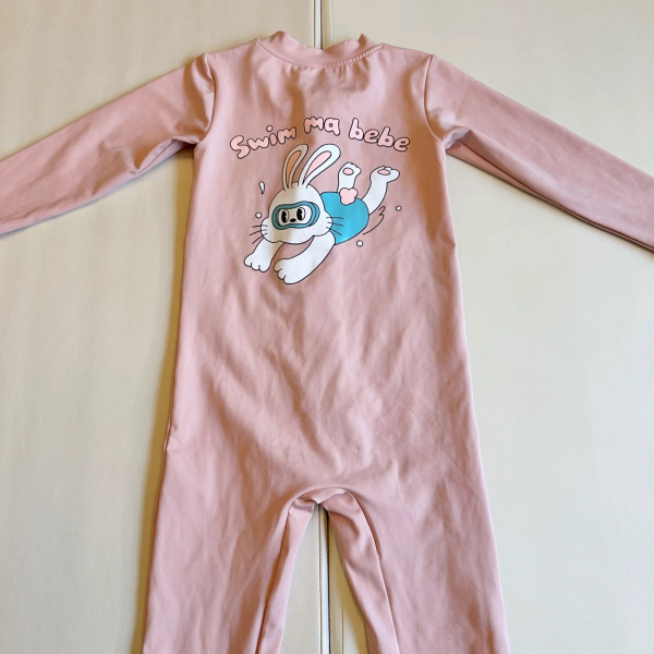 兒童款游泳兔防寒連身泳衣(粉紅) image 1 of 0