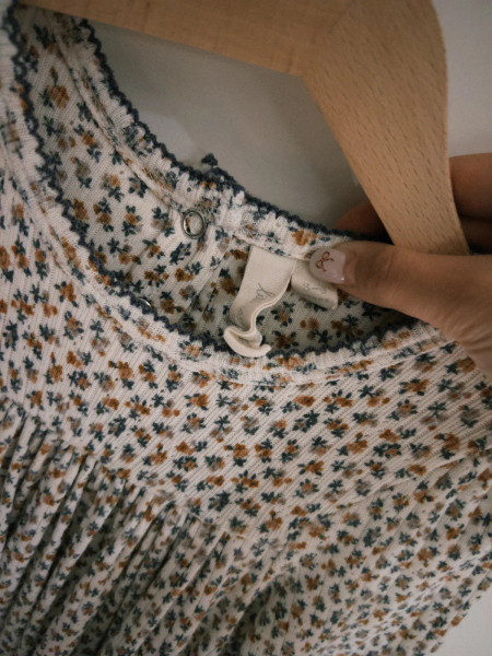 Organic Pointelle Maya Dress-Prairie Floral image 1 of 0