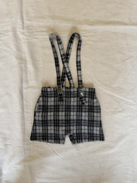 格紋吊帶褲 image 1 of 0