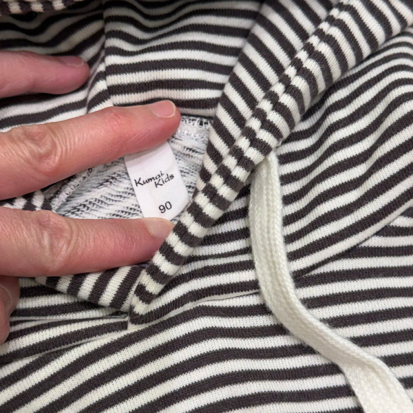 大口袋條紋連帽上衣 image 1 of 0