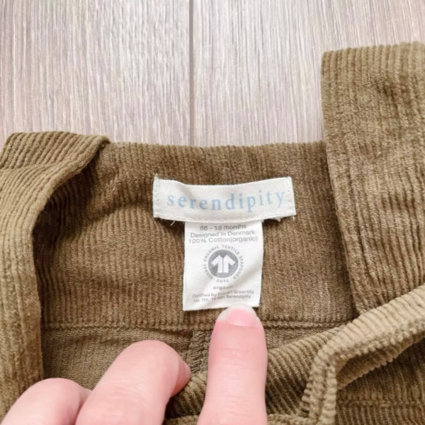 寶寶燈芯絨吊帶褲 18m 86cm image 1 of 0