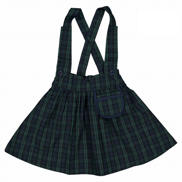 Skirt TOURNON with straps - tartan green image 1 of 0