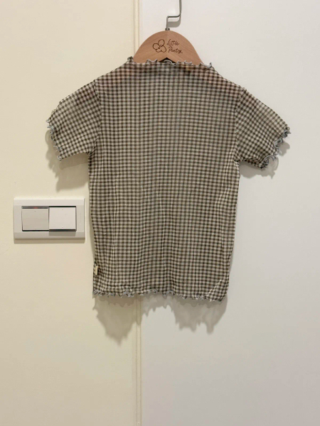 格紋捲邊上衣 image 1 of 0