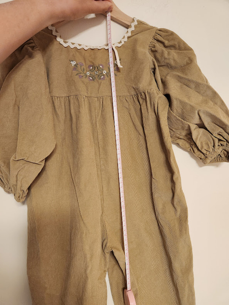 刺繡後綁帶連身裝 image 1 of 0