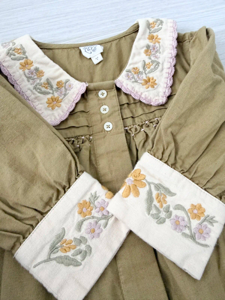 Bette dress - dried moss image 1 of 0