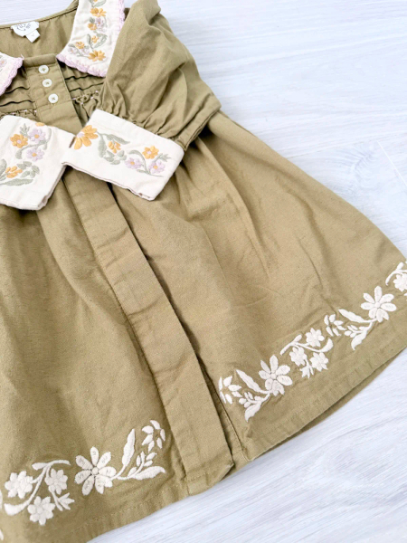 Bette dress - dried moss image 1 of 0