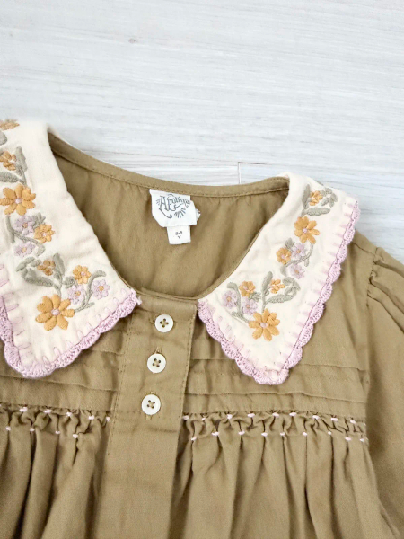 Bette dress - dried moss image 1 of 0