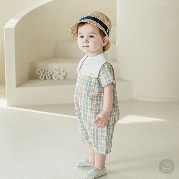 Happy prince 方領格紋連身褲 image 1 of 0