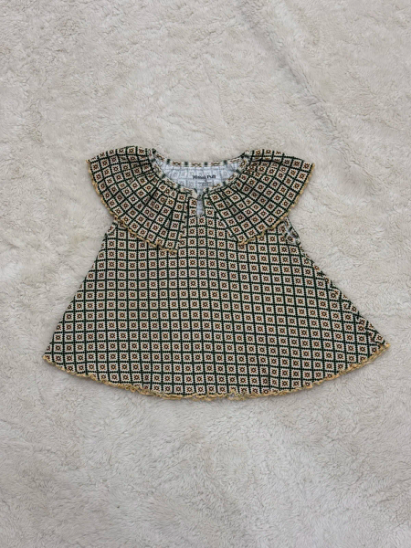 花磚圓領無袖上衣 Mira Top-String_Lawn Pinking Tiles image 1 of 0