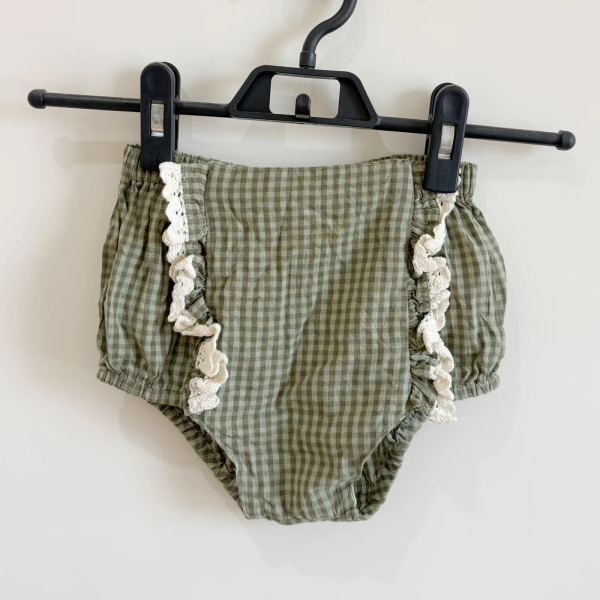 Organic Dorit Bloomers - Little Green Check image 1 of 0