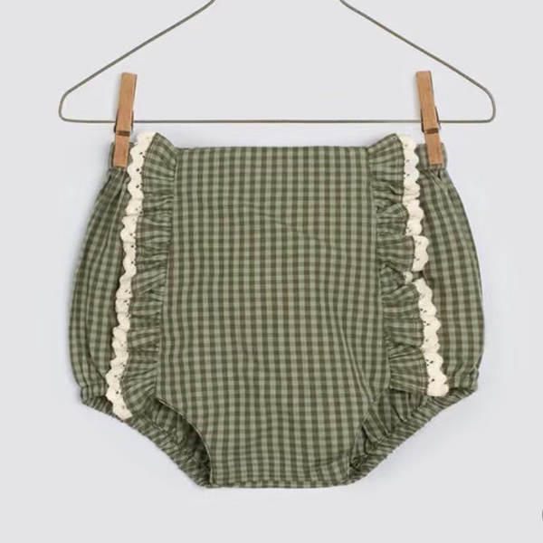 Organic Dorit Bloomers - Little Green Check image 1 of 0