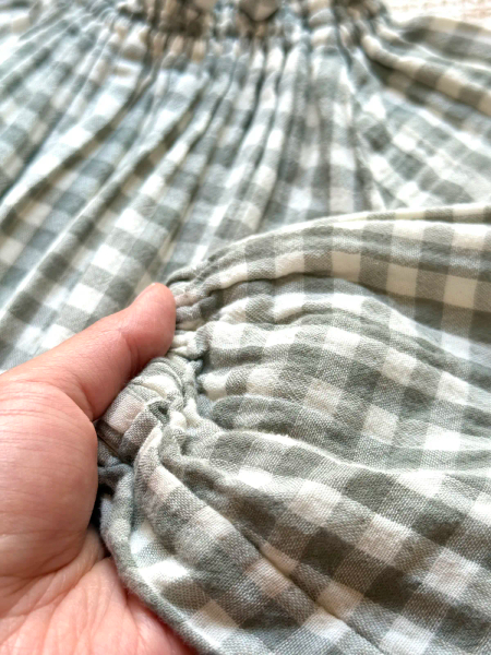 Imelda Cotton Muslin Gingham Blouse - Ecru image 1 of 0