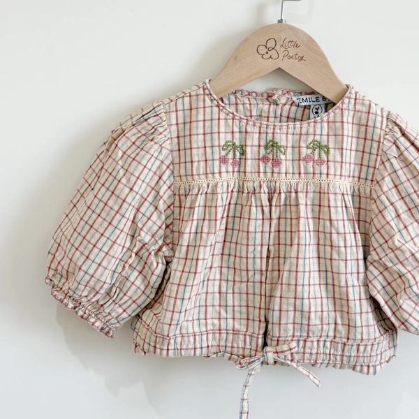 Tile Embroidered Blouse - Vanilla image 1 of 0