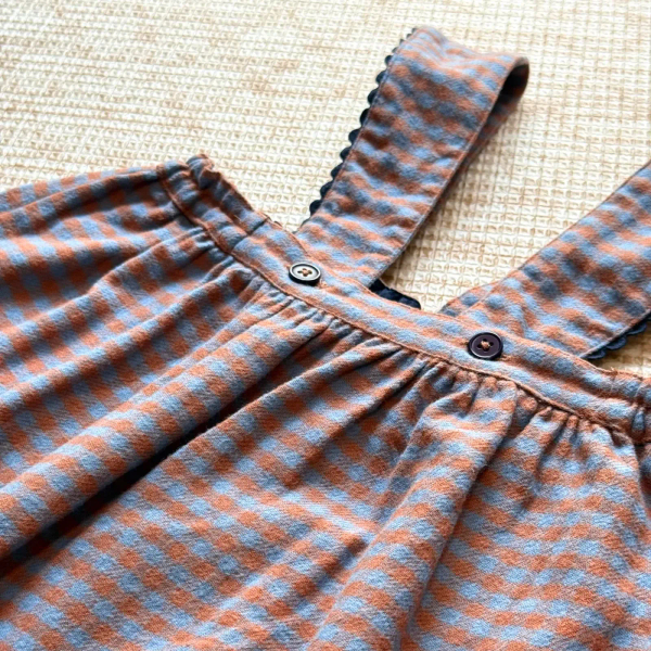 Whitebeam Checkered Apron Dress - Chocolate image 1 of 0