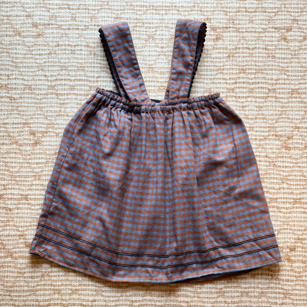 Whitebeam Checkered Apron Dress - Chocolate image 1 of 0