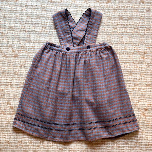 Whitebeam Checkered Apron Dress - Chocolate image 1 of 0