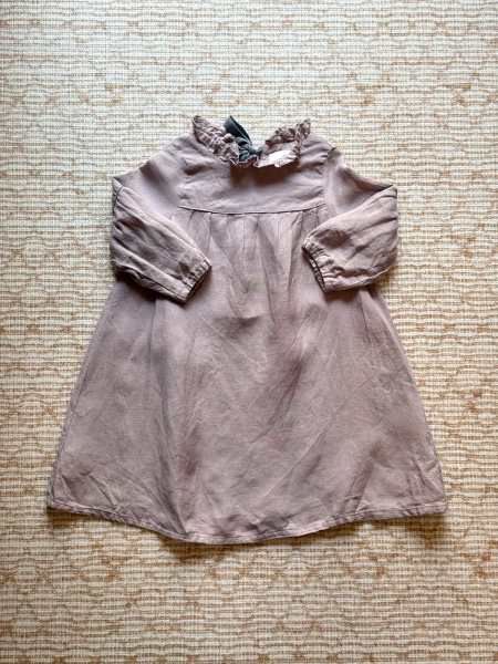 Lavender Ruffle Linen Dress image 1 of 0