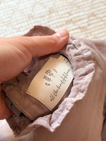 Lavender Ruffle Linen Dress image 1 of 0