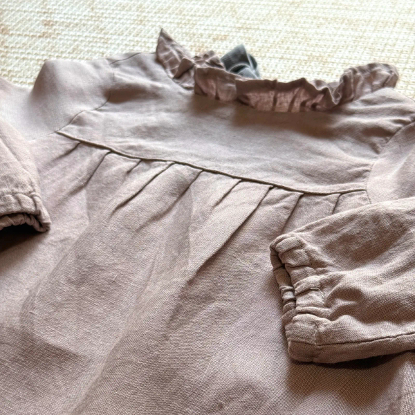 Lavender Ruffle Linen Dress image 1 of 0